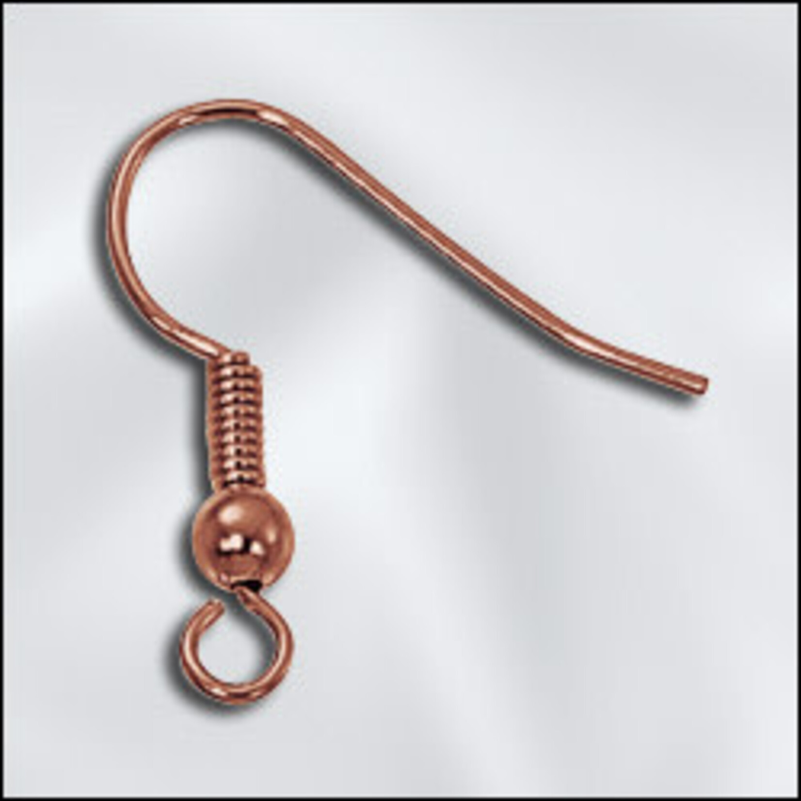 Genuine Copper Earwire w/ 3mm Ball - 10 Pieces