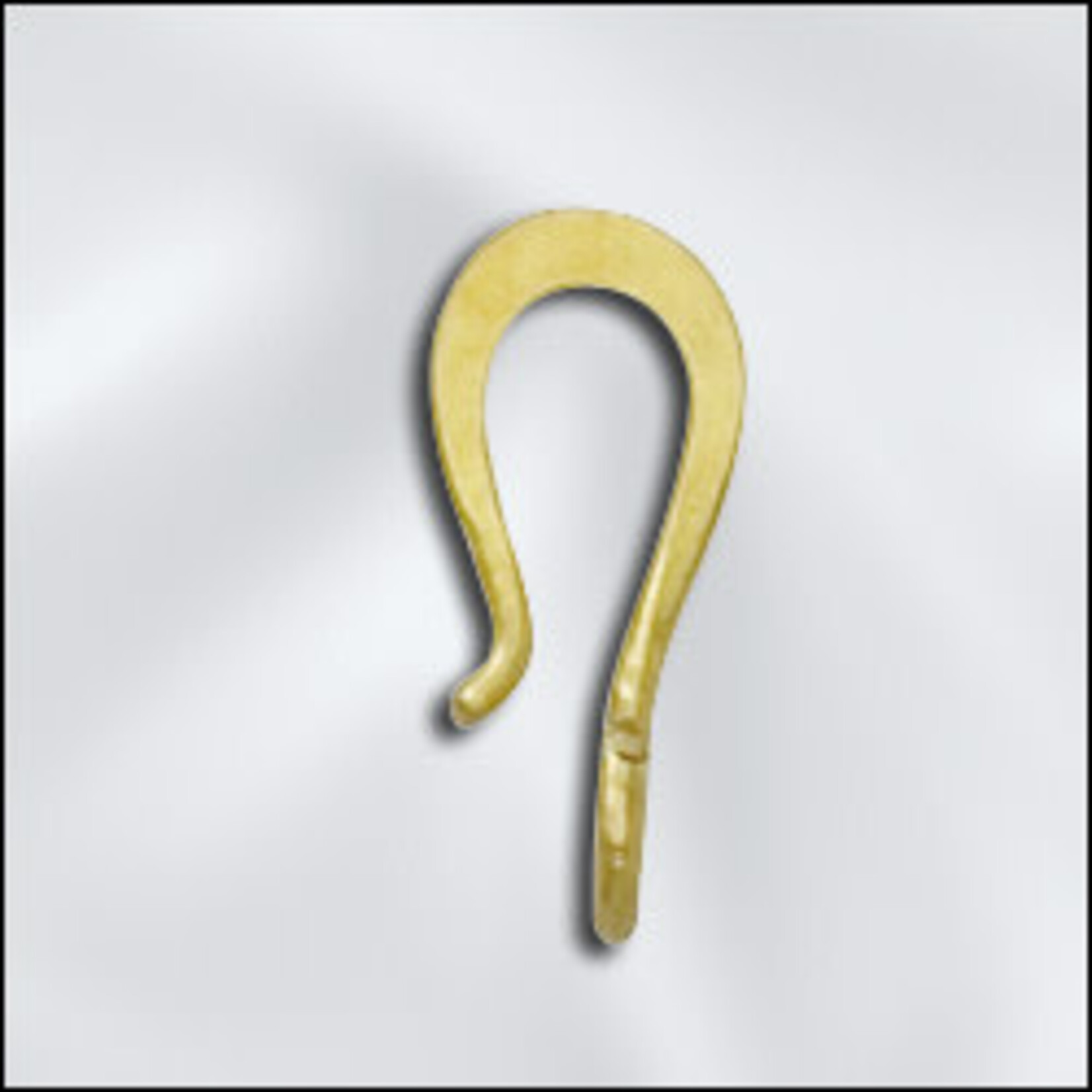 Gold Plated 13.5x6.5mm S Hook with Perpendicular Ring