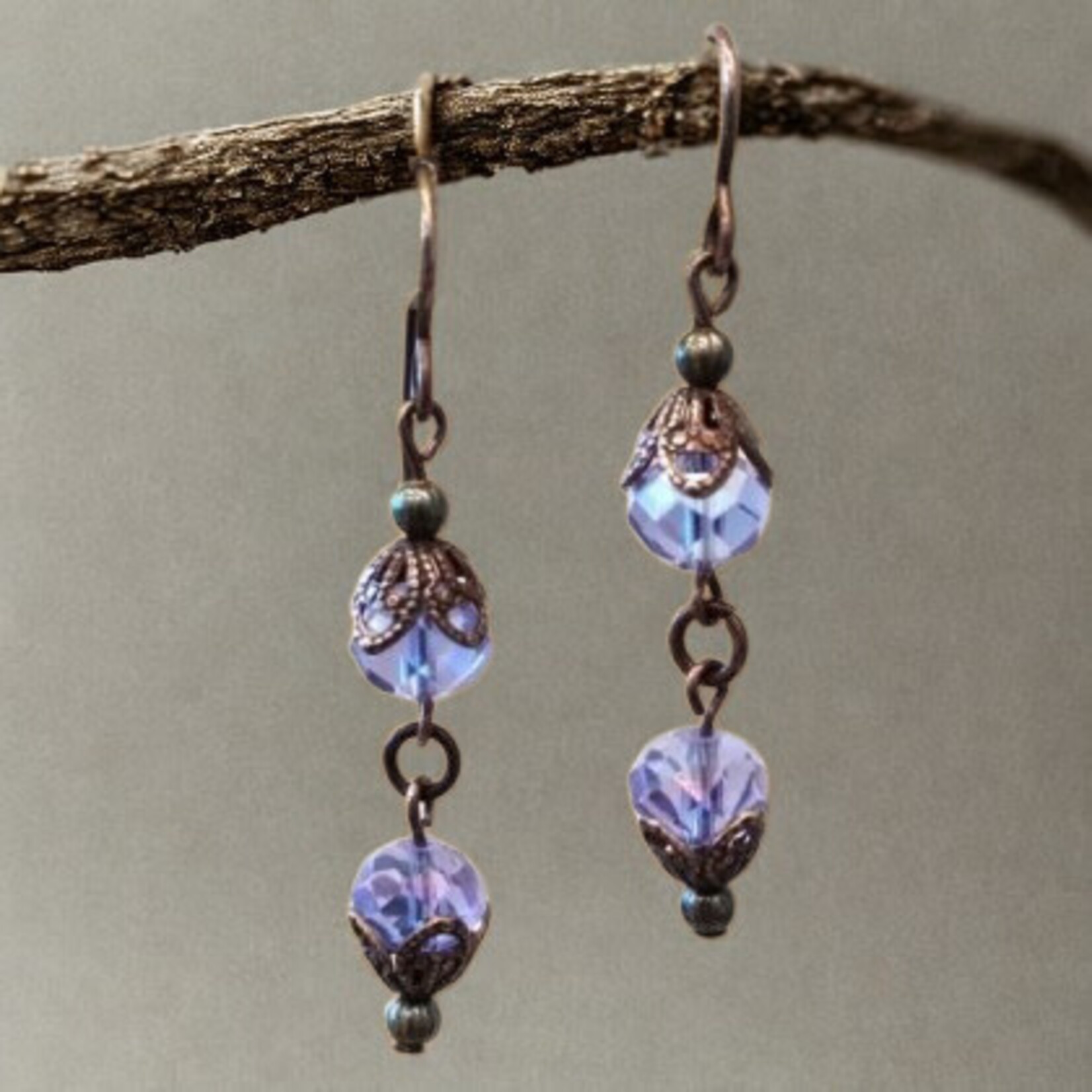 Bead Inspirations Drops Of Elegance Lavender Earring Kit