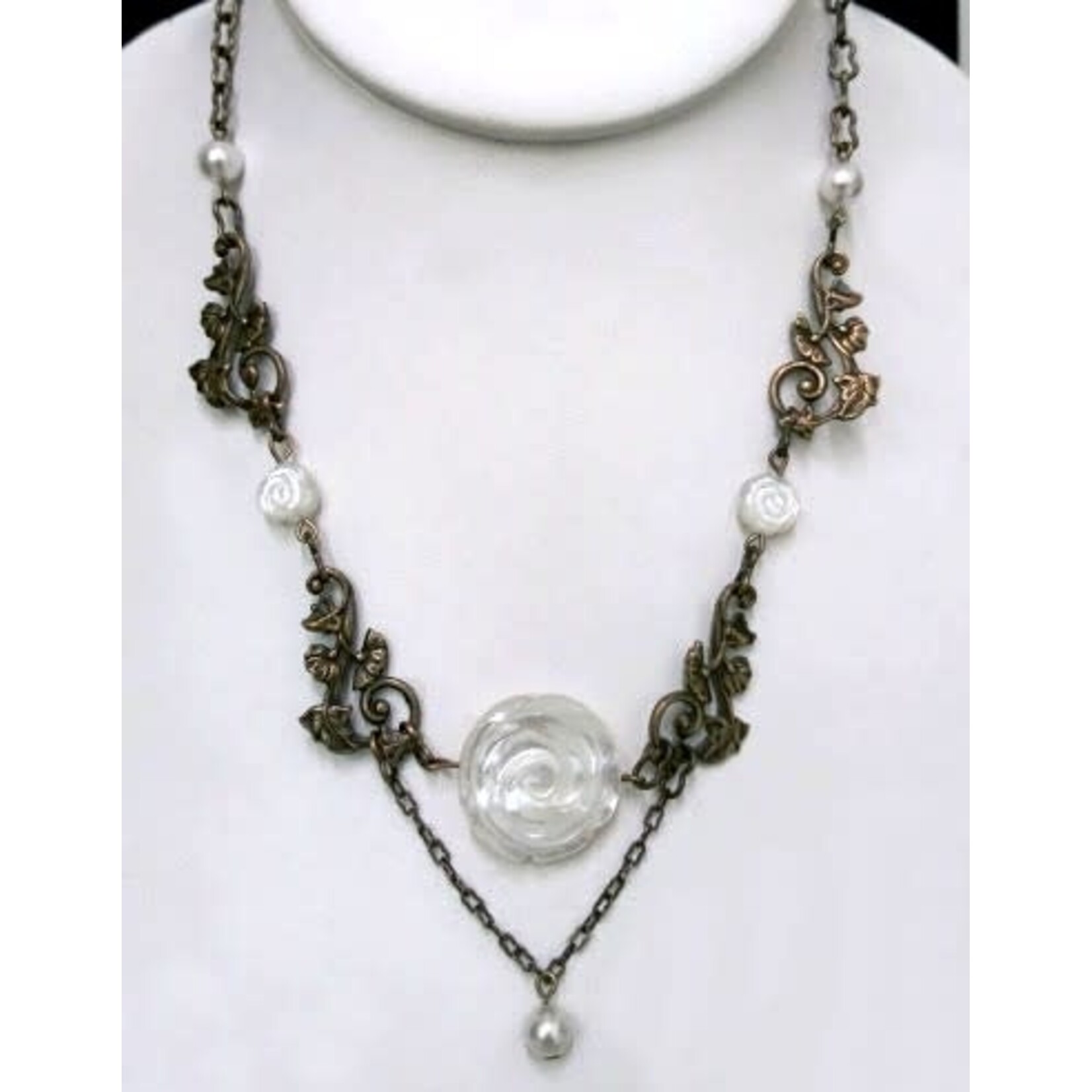 Bead Inspirations White Rose 2 Necklace Kit