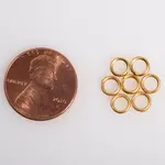 Gold Plated  7mm Split Ring - 20 Pieces