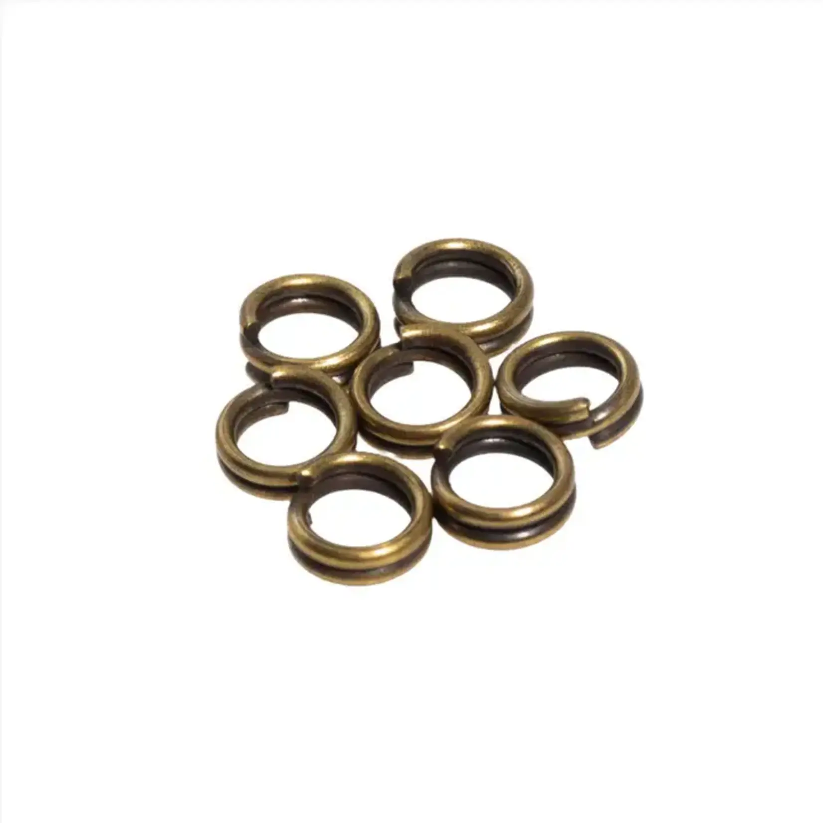 Antique Brass  7mm Split Ring - 20 Pieces