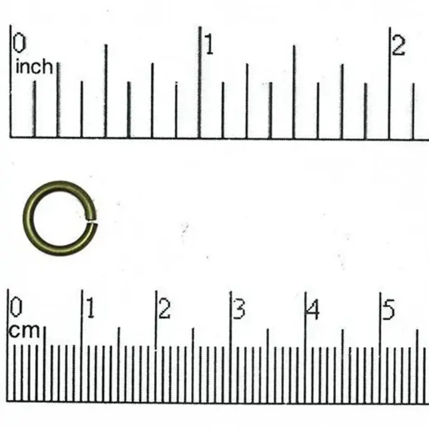 Antique Brass 10mm 15ga Open Jump Ring - 10 pieces
