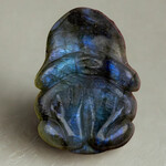 Blue Labradorite Carved Frog 24x36mm Focal Pendant