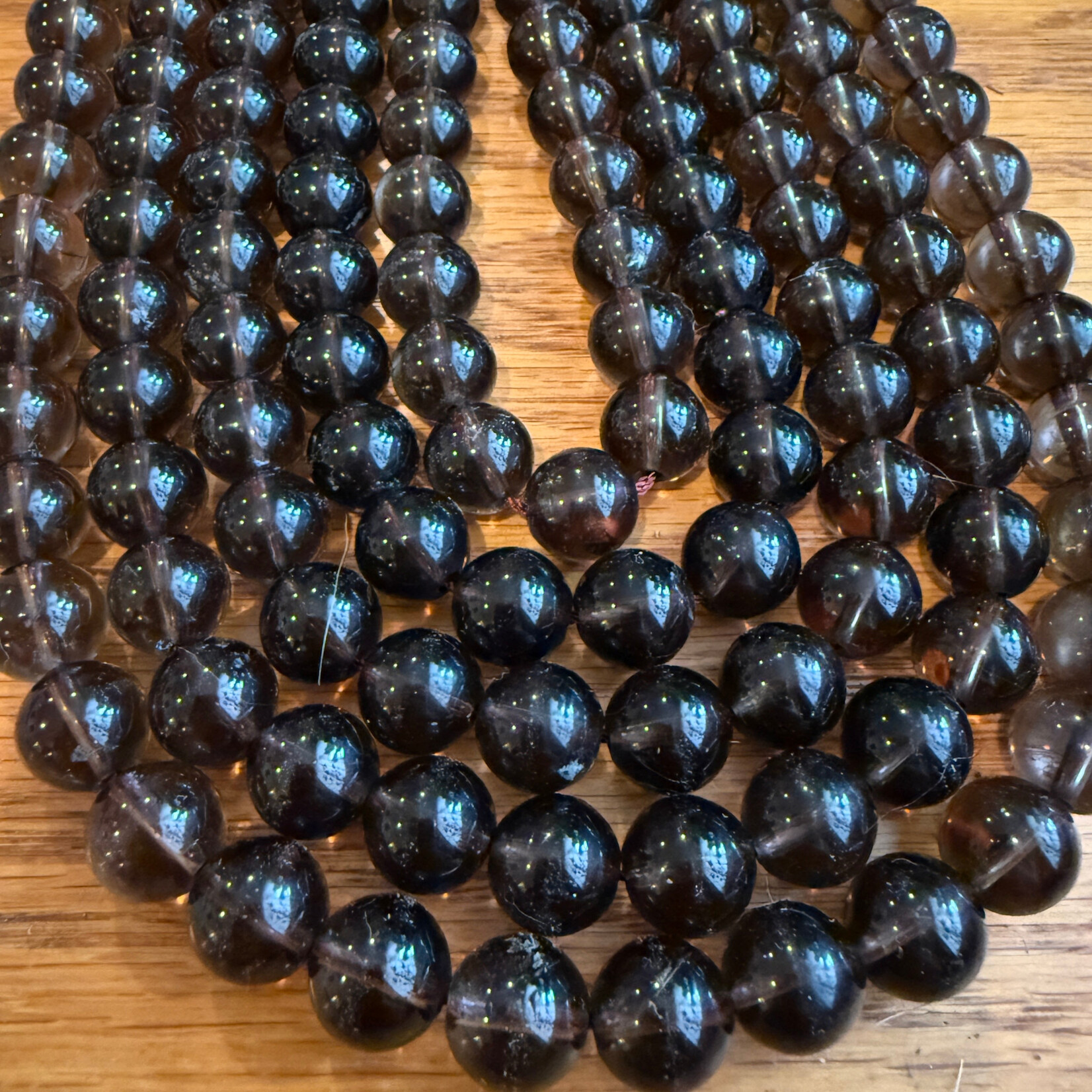 Smoky Quartz  10mm Round Bead Strand