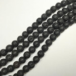 Lava Stone  8mm Round Bead Strand