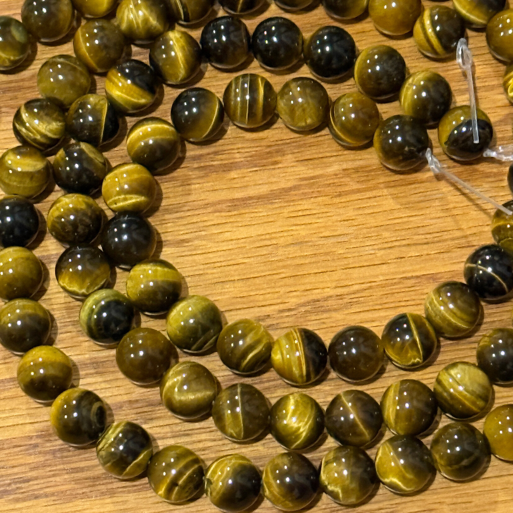Tiger Eye 10mm Round Bead Strand