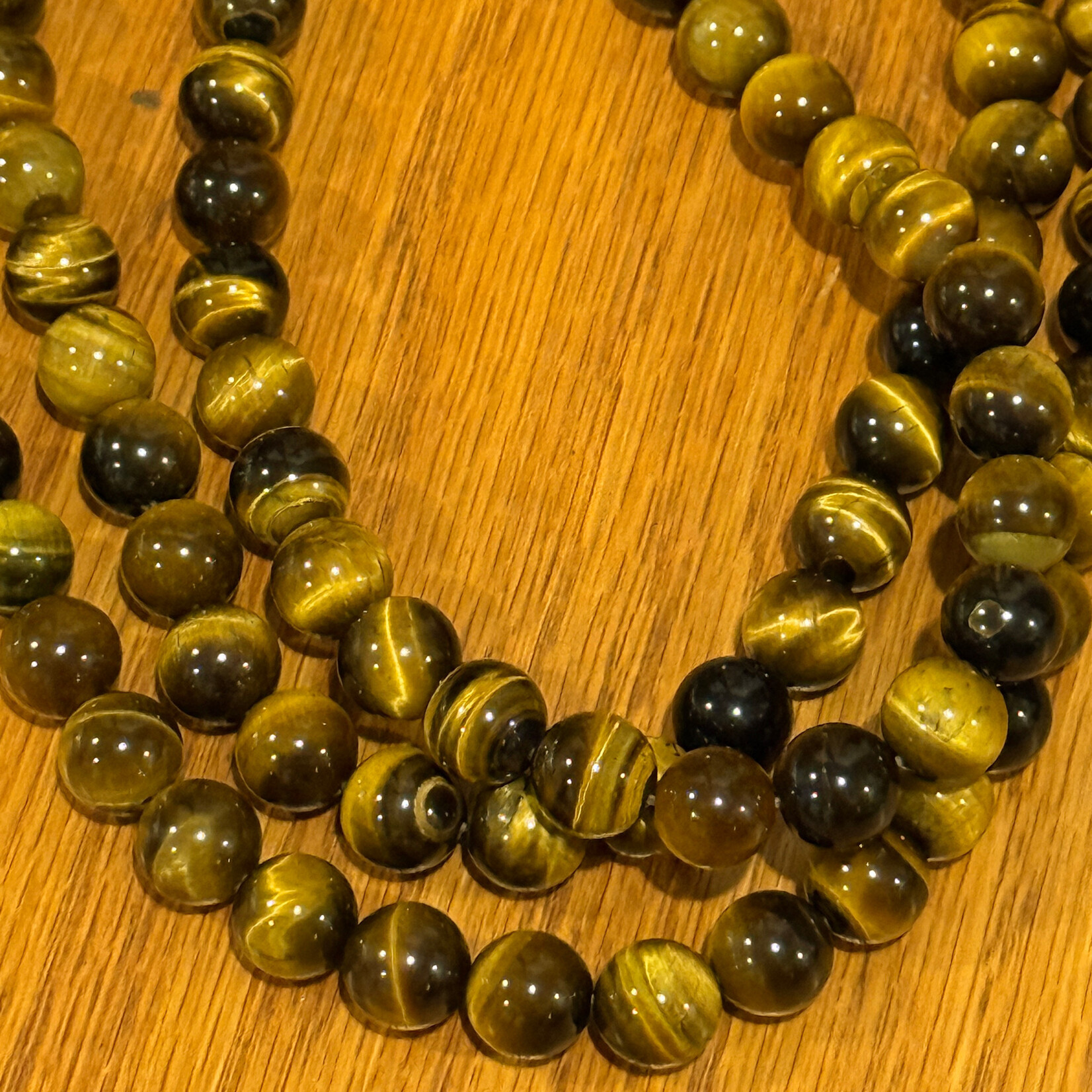 Tiger Eye 10mm Round Bead Strand