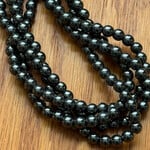 Hematite  6mm Gunmetal Round Bead Strand