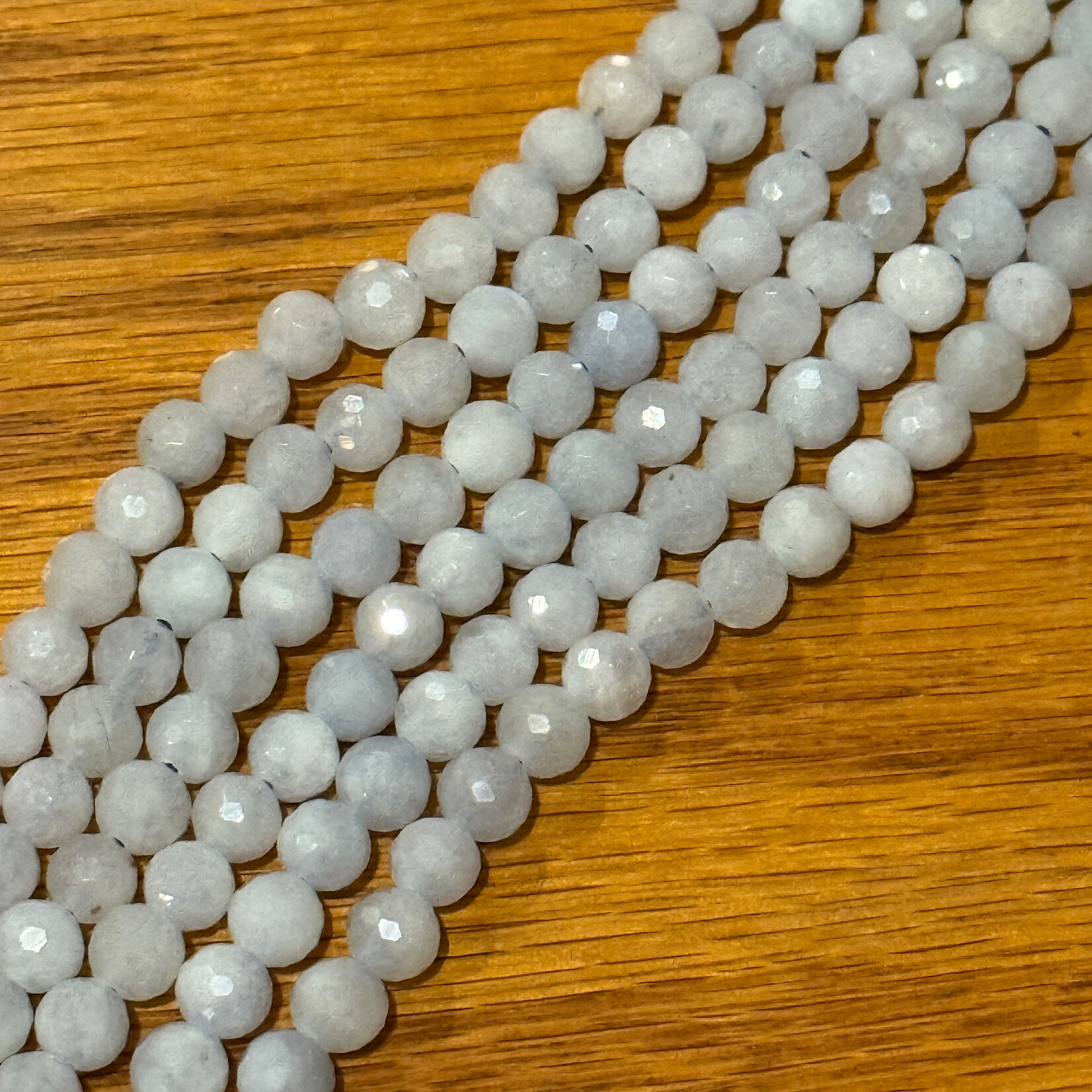 Aquamarine  6mm Faceted Strand