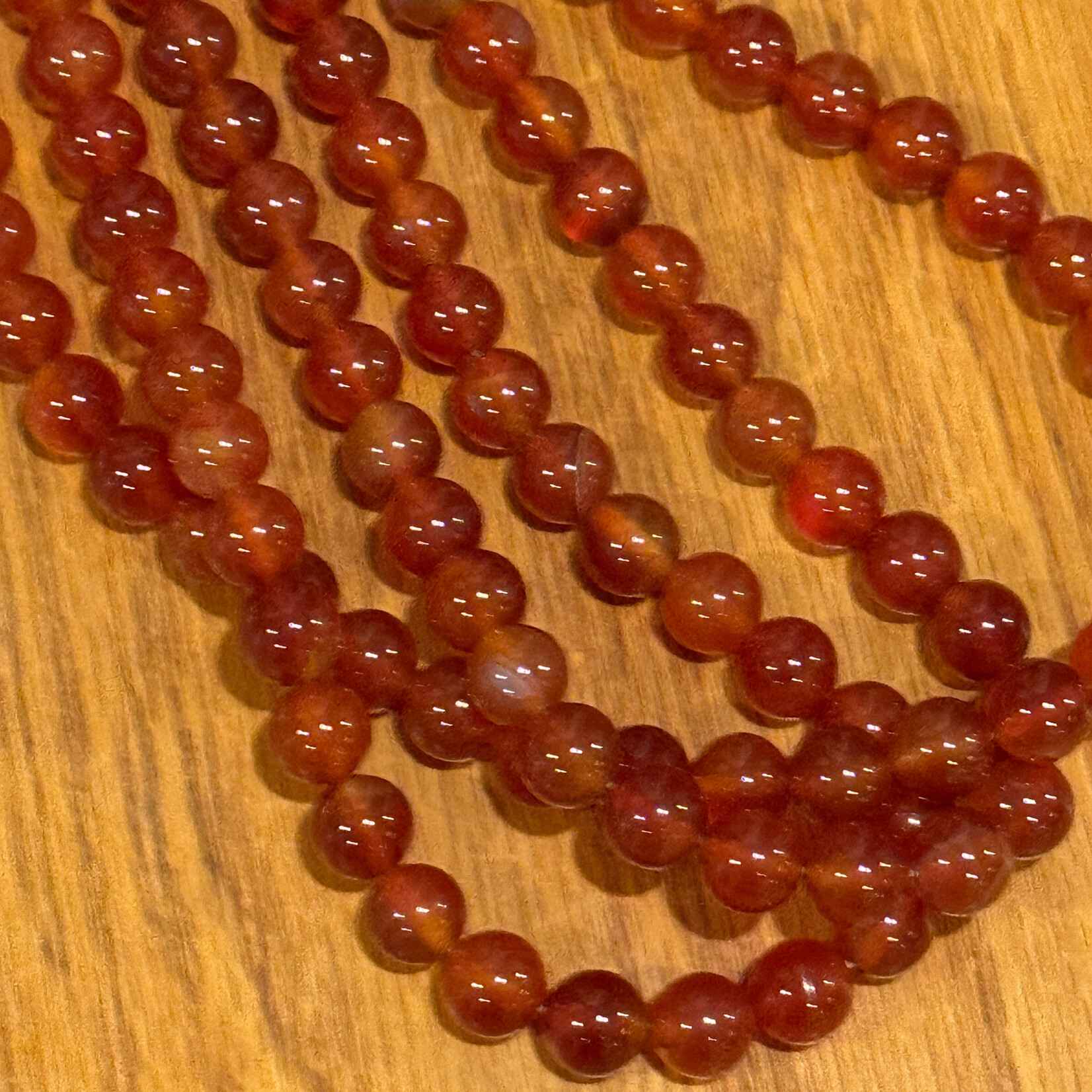 Carnelian  10mm Round Bead Strand