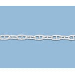 Sterling Silver 4.7x2.1mm Flat Mariner Chain