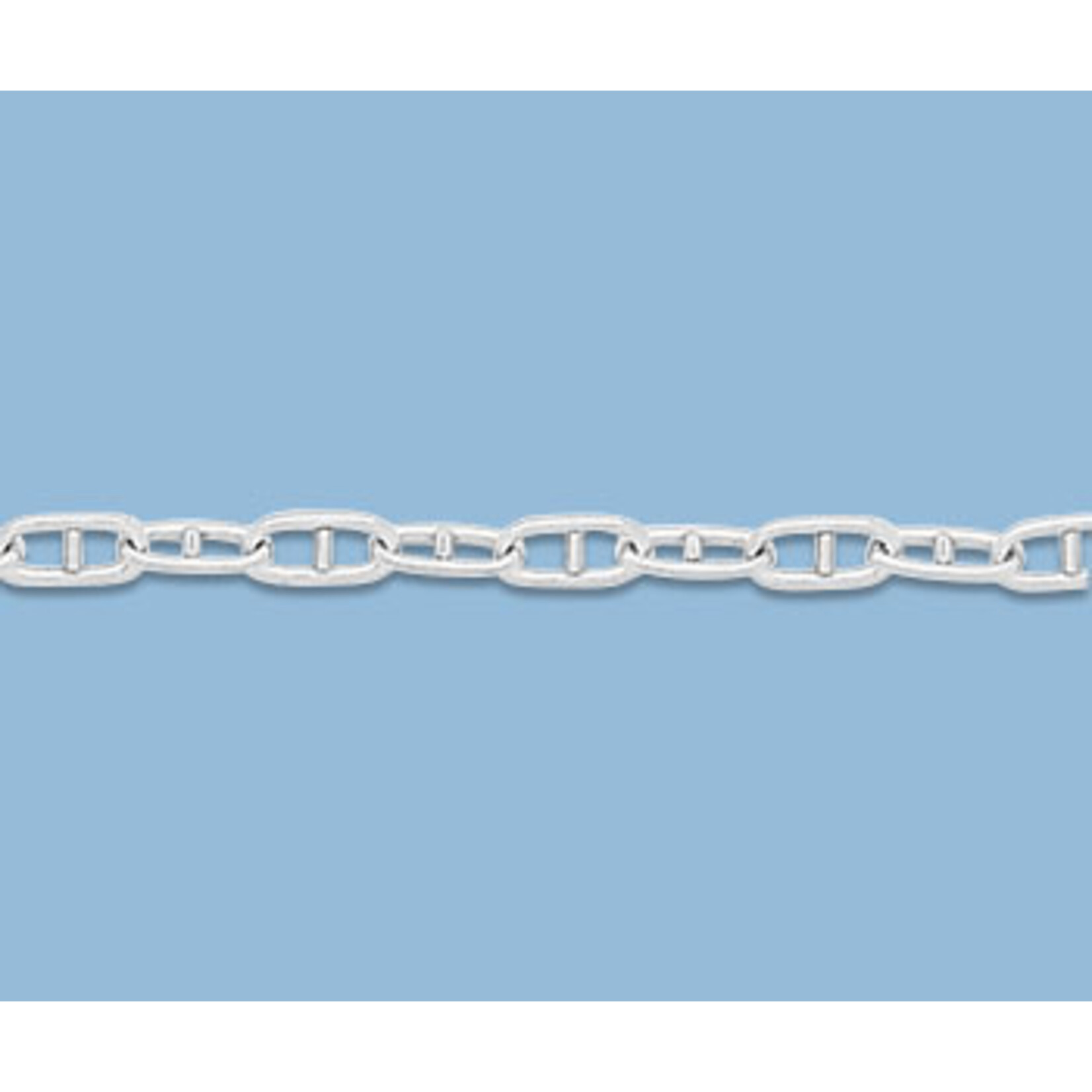 Sterling Silver 4.7x2.1mm Flat Mariner Chain