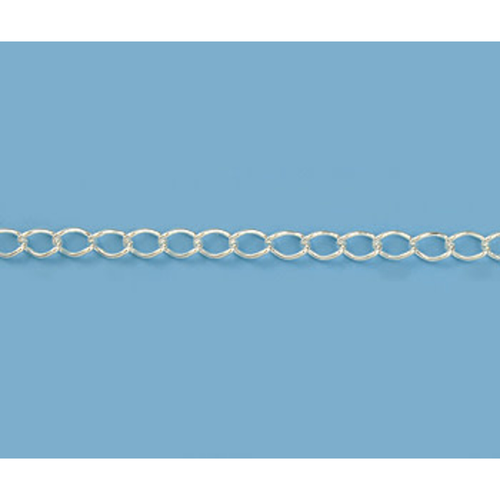 Sterling Silver 4x2.6mm Curb Chain