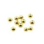 Gold Plated 3mm Round Memory Wire End Caps - 20 Pieces