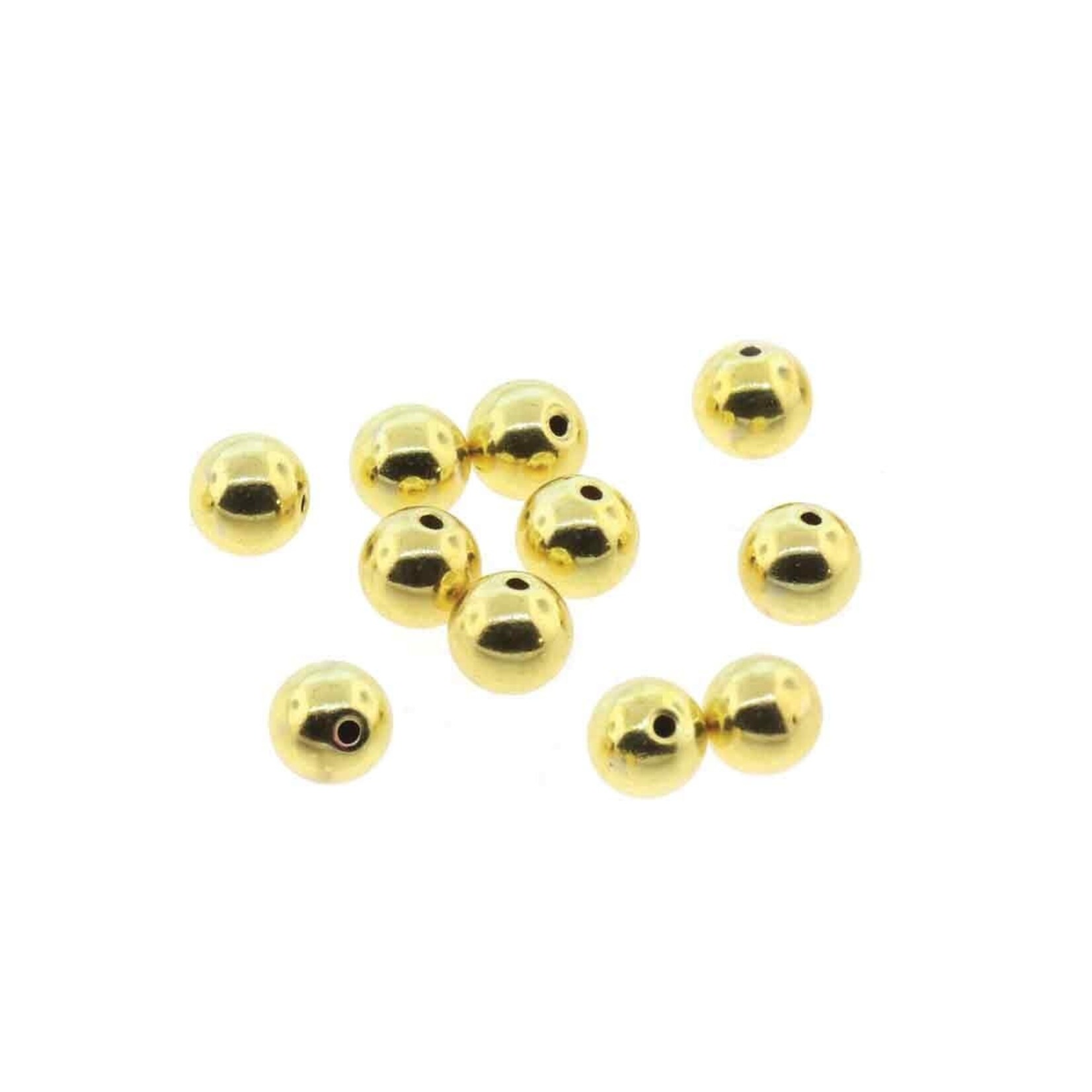 Gold Plated 3mm Round Memory Wire End Caps - 20 Pieces