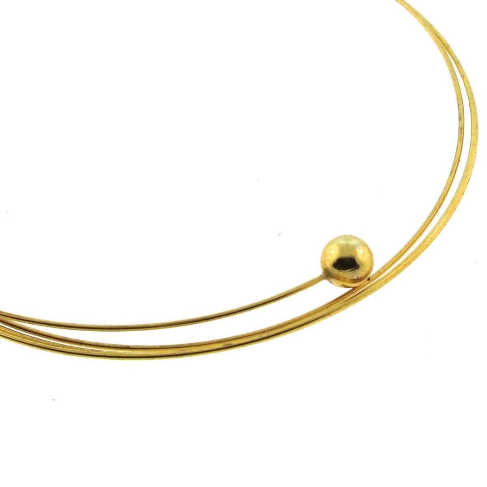 Gold Plated 3mm Round Memory Wire End Caps - 20 Pieces