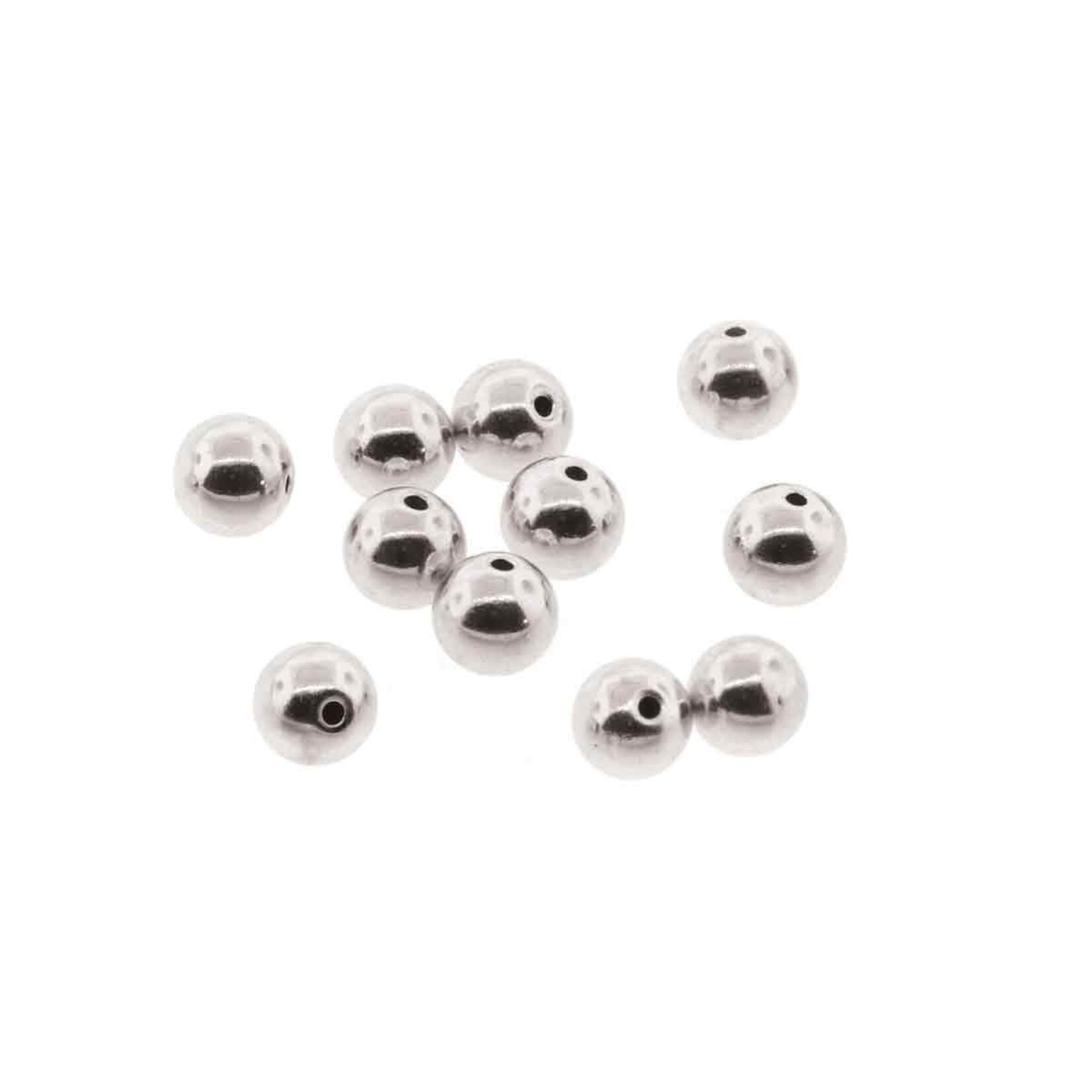 Silver Plated 3mm Round Memory Wire End Caps - 20 Pieces