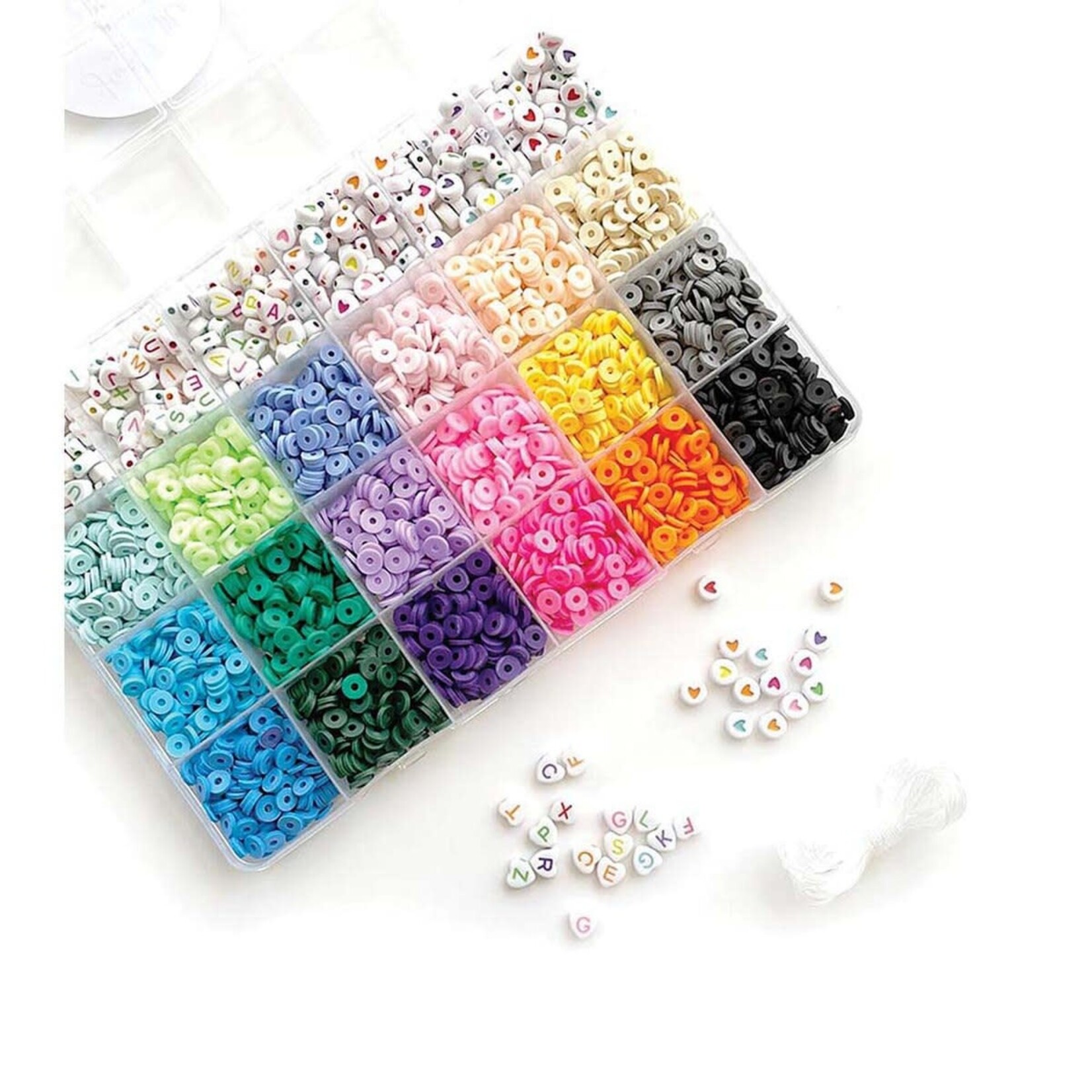 DIY Bead Kit - Bold Brights Heishi Box