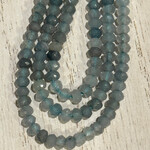Blue Jade 4x5mm Faceted Rondelle Strand