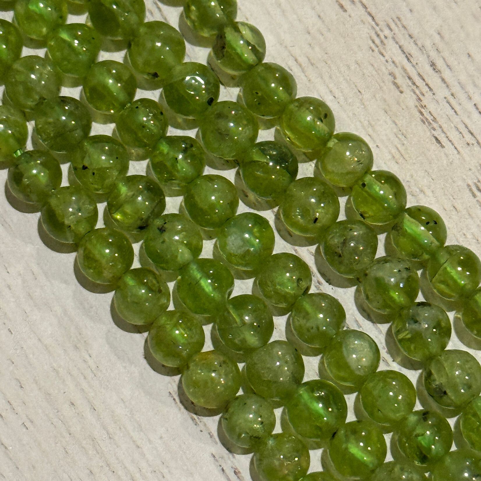 Peridot  4mm Round Bead Strand