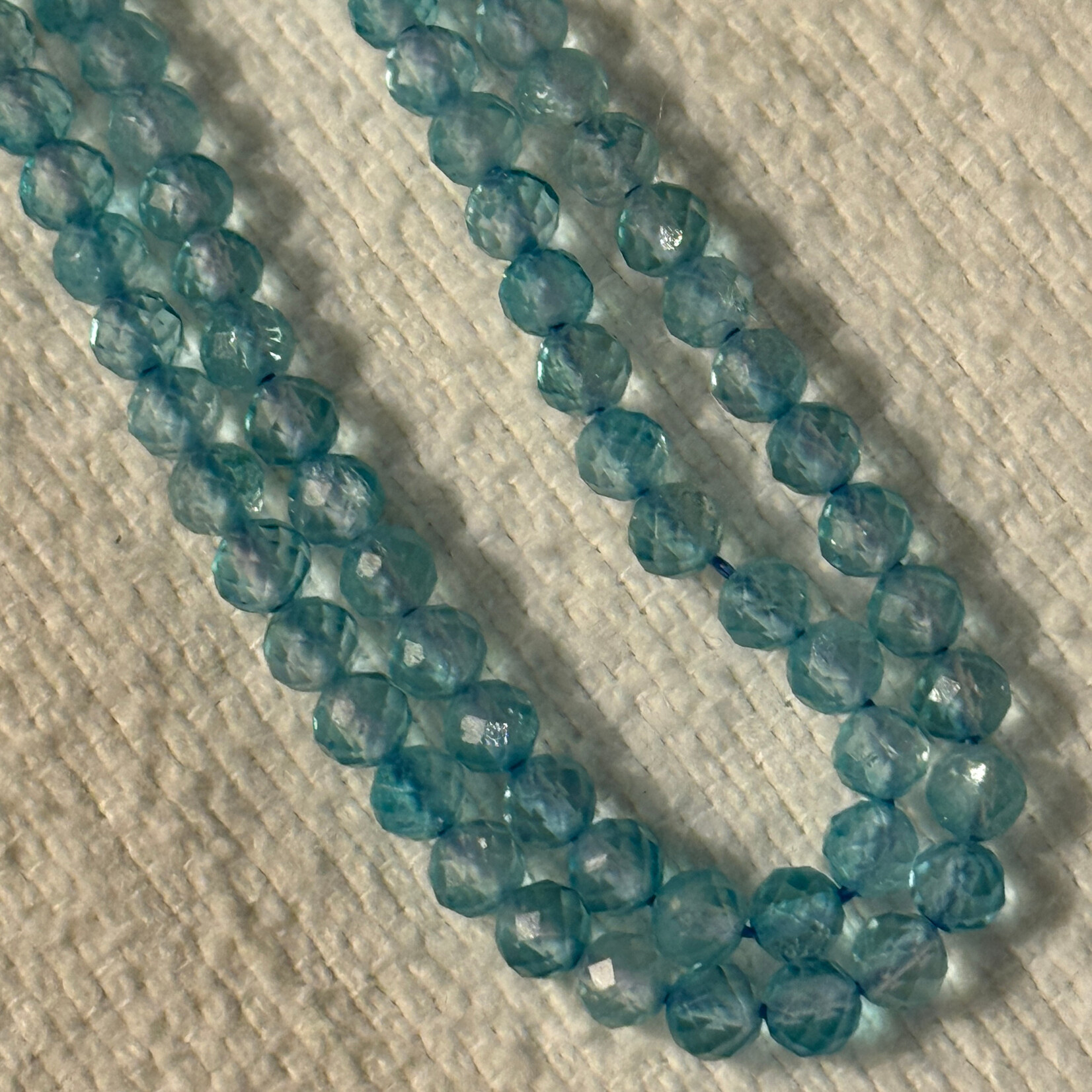 Blue Topaz 3mm Bead Strand