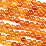 Carnelian  8mm Round Bead Strand
