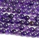 Amethyst  8mm Round Bead Strand