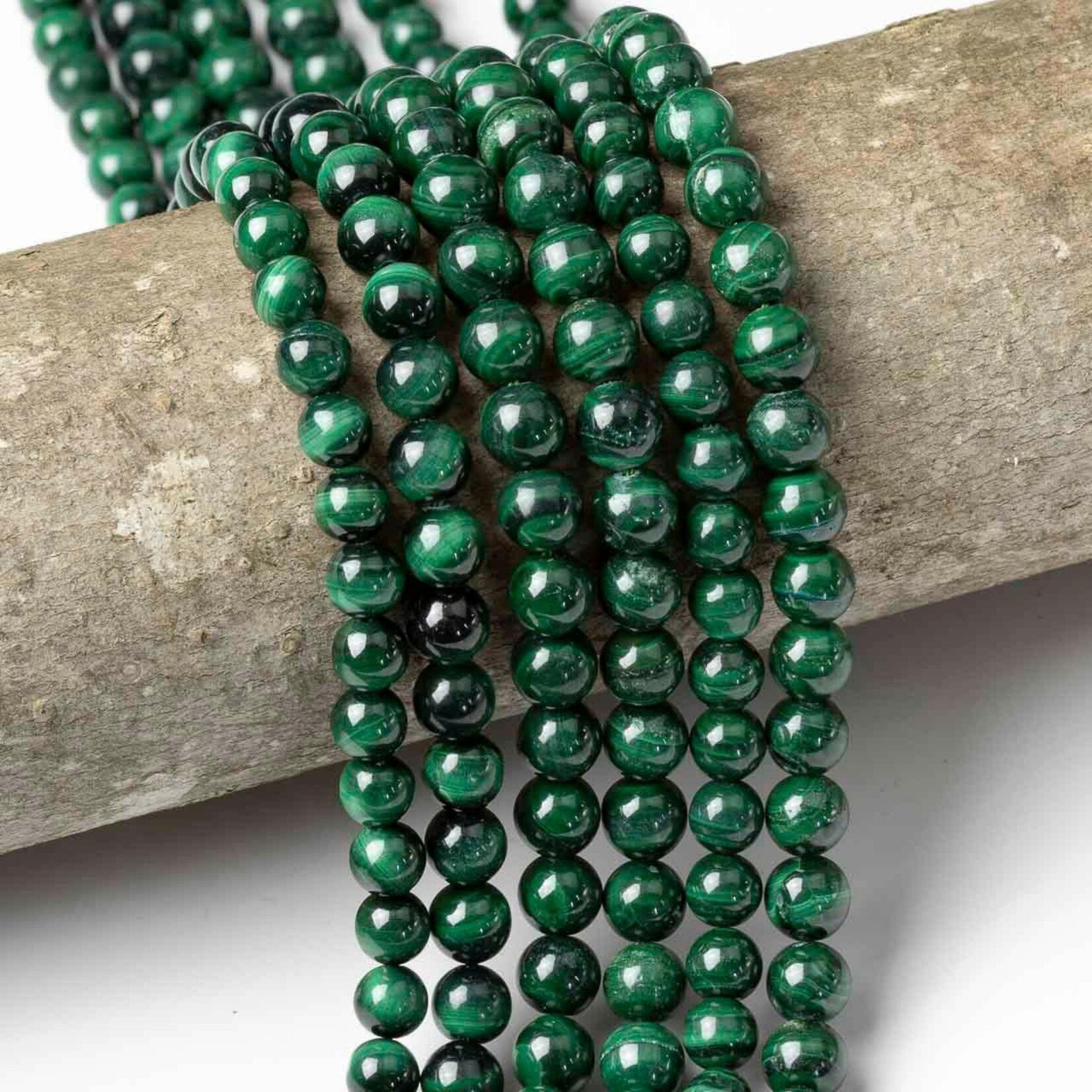 Malachite  6mm Round Bead Strand