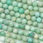 Russian Amazonite  5mm Faceted Round Bead Strand