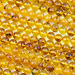 Amber  6-6.5mm Round Bead Strand