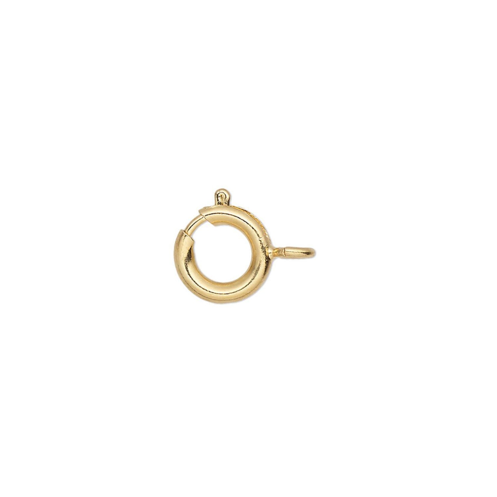 Gold Plated  9mm Spring Ring - Single