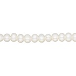 White Lotus  4.5-5mm Semi-Round Grade A White Freshwater Pearl Strand