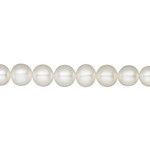 White Lotus   6-6.5mm Semi-Round White Freshwater Pearl Strand