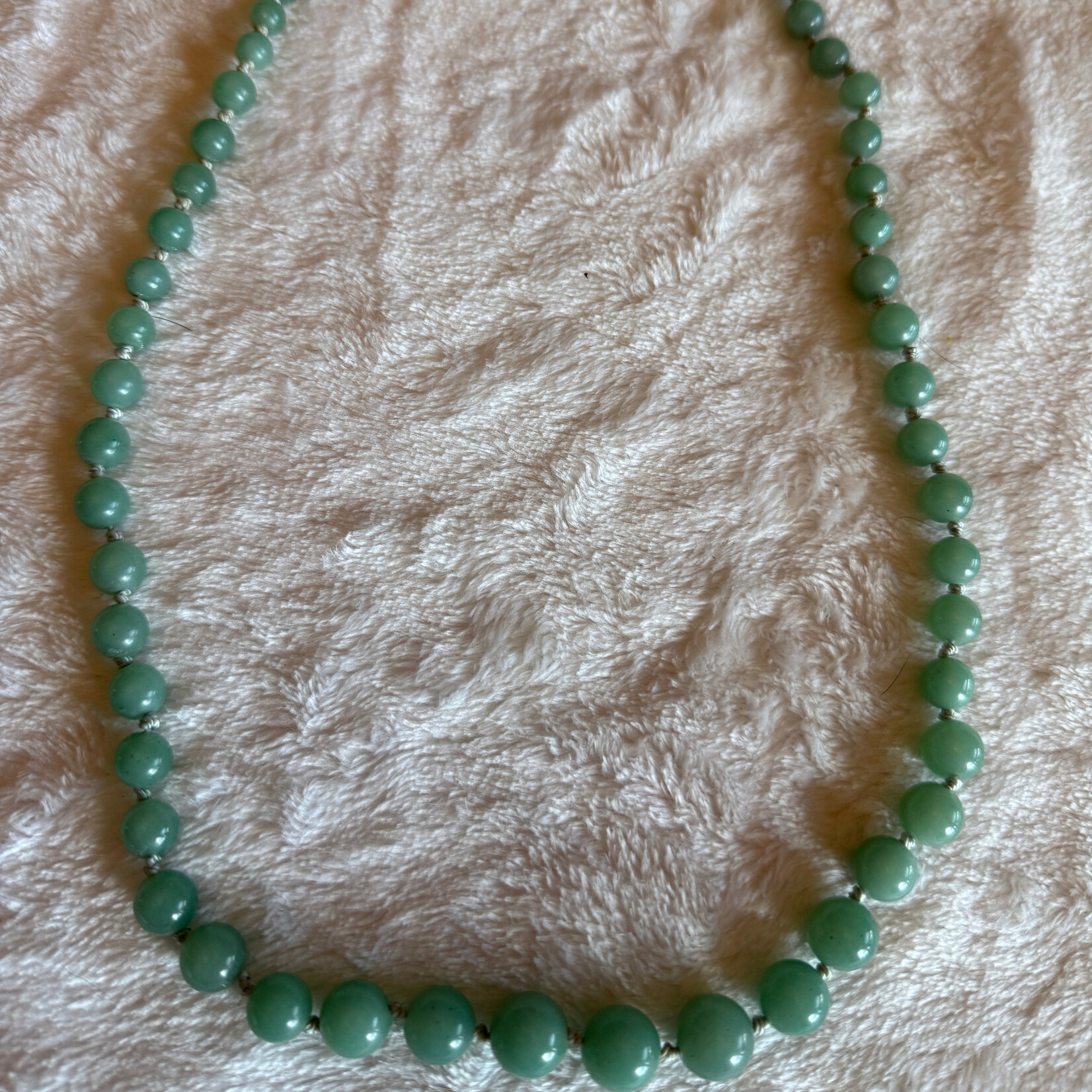 Aventurine Knotted Necklace -- 25" -- Ready to Wear