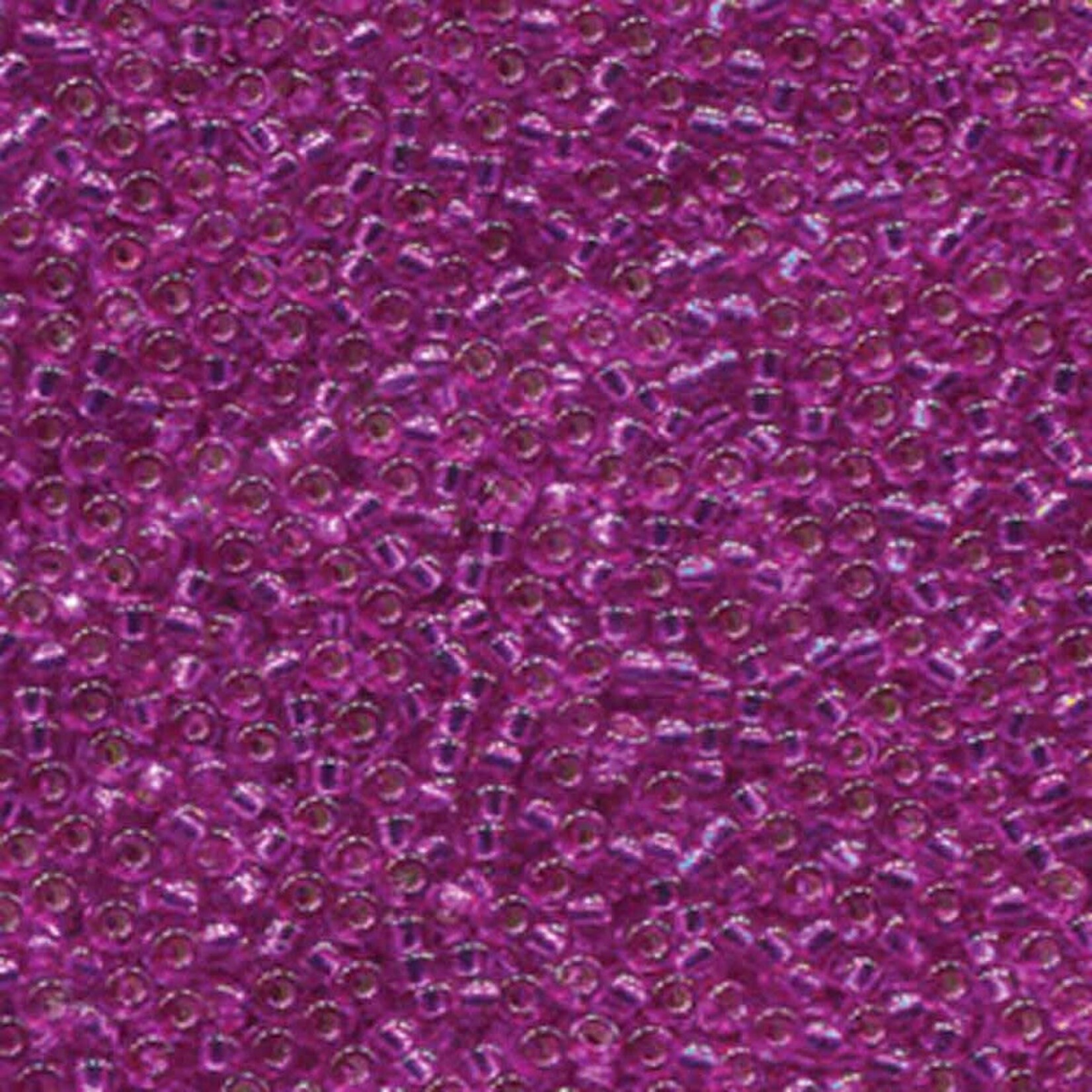 Miyuki 11/0 Dyed Silver Lined Fuchsia Seed Beads - 24gm Tube