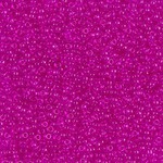 Miyuki 15/0 Dyed Transparent Fuchsia Seed Beads - 8.2gm Tube