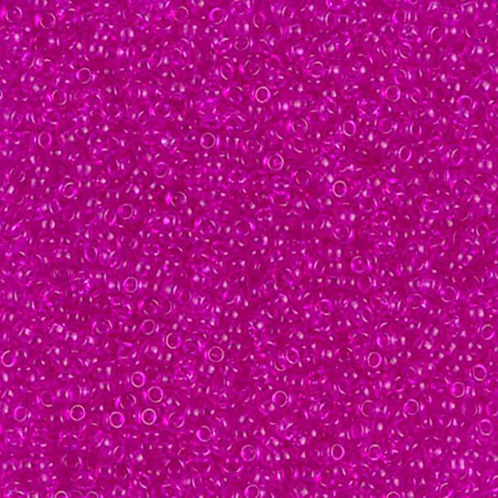 Miyuki 15/0 Dyed Transparent Fuchsia Seed Beads - 8.2gm Tube