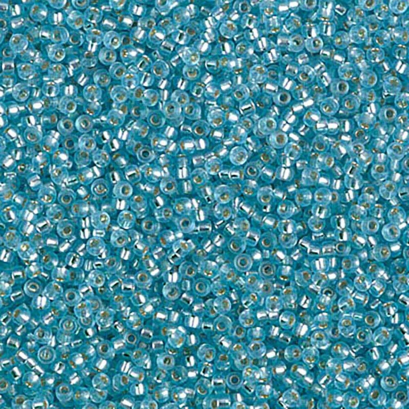 Miyuki 15/0 Semi Matte Silver Lined Sky Blue Seed Beads - 8.2gm Tube