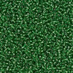 Miyuki 15/0 Silver Lined Green Seed Beads - 8.2gm Tube