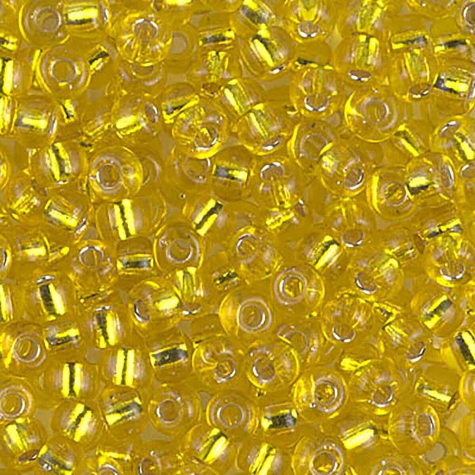Miyuki 6/0 Silver Lined Yellow Seed Beads - 20gm Tube