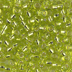 Miyuki 6/0 Silver Lined Chartreuse Seed Beads - 20gm Tube