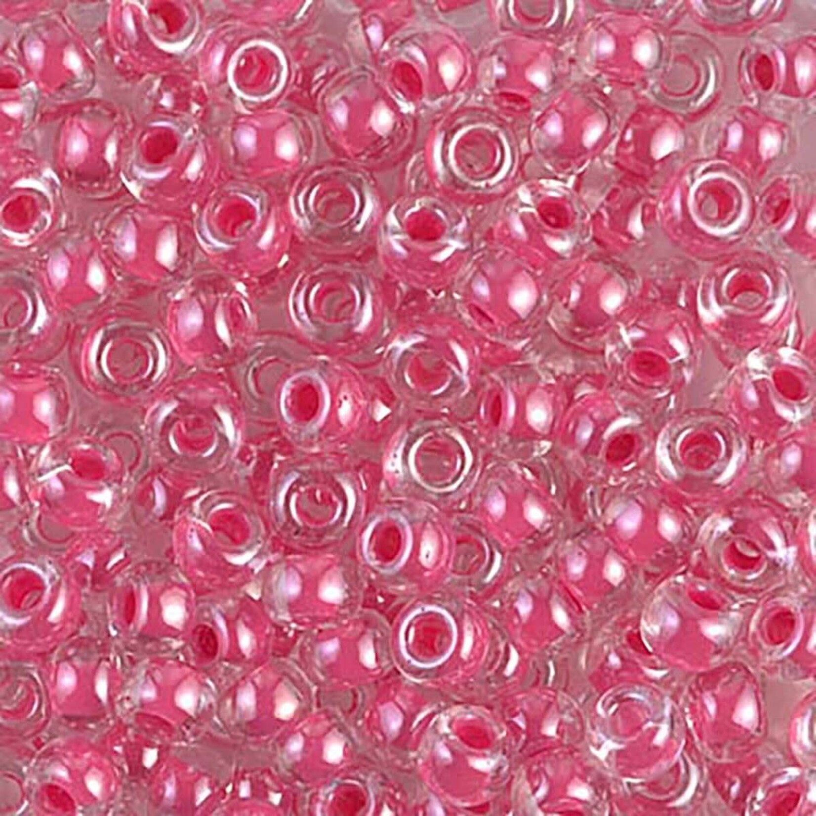 Miyuki 6/0 Carnation Pink Lined Crystal Seed Beads - 20gm Tube
