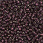 Miyuki 8/0 Matte Silver Lined Dark Smoky Amethyst Seed Beads - 22gm Tube
