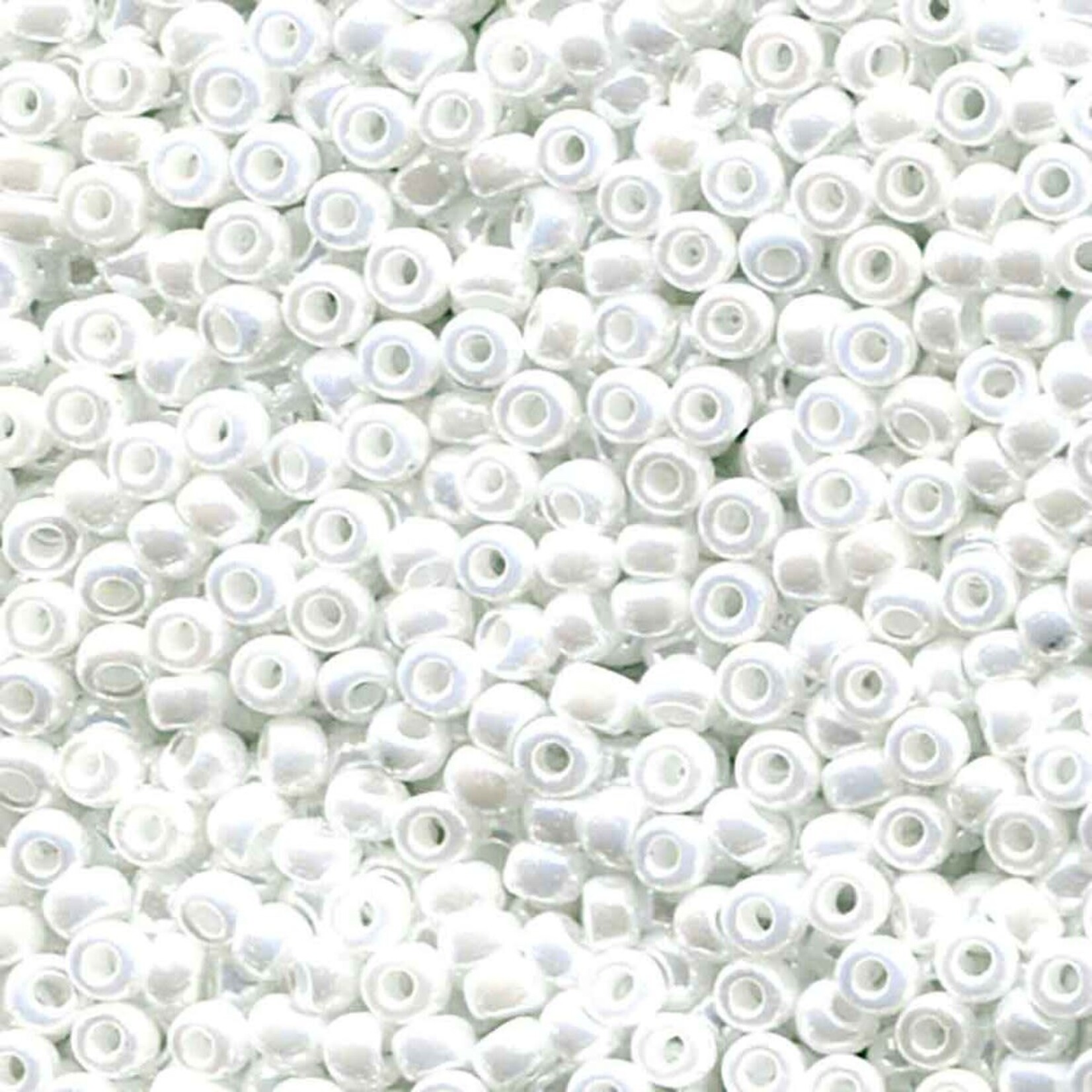 Miyuki Miyuki 8/0 White Pearl Ceylon Seed Beads - 22gm tube