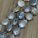 Natural Freshwater Baroque Coin Pearl Strand