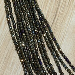 Czech Glass 3mm Fire Polish Metallic Bead Strand
