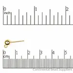 Earring Ball Post  5mm Nickel-Free Gold Plated - Pair
