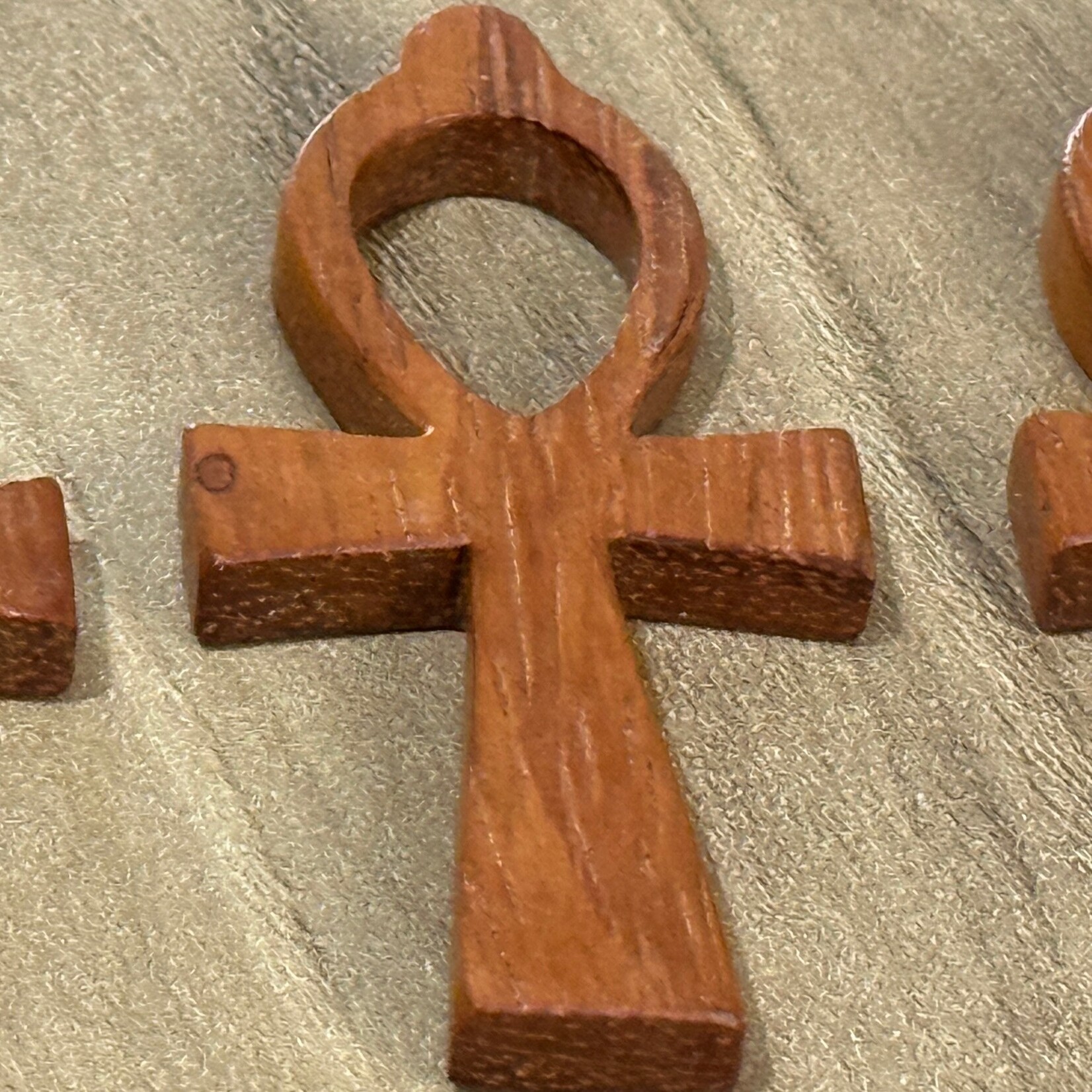 TierraCast Hand-carved Wooden Ankh Pendant