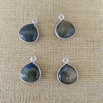 Labradorite 16mm Gold Plated Teardrop Pendant